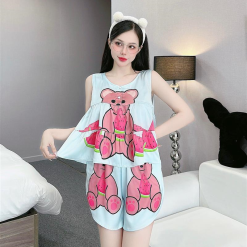 Đồ bộ quần đùi latin áo siêu mát in hình - DBO4362