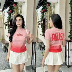 Áo Thun Nữ Cổ Tròn Baby Tee In Chữ AUGUST16 Mạc AH787 - AG1237