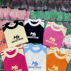 Áo Thun Nữ Cổ Tròn Baby Tee Tay Viền Sọc In Chữ Nổi MR AH787 - AG1238