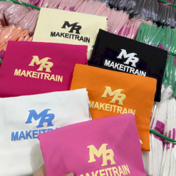 Áo Thun Nữ Cổ Tròn Baby Tee Tay Viền Sọc In Chữ Nổi MR AH787 - AG1238