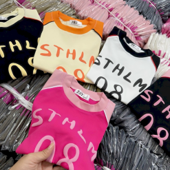 Áo Thun Nữ Cổ Tròn Baby Tee In Chữ STHLM 08 Mạc AH787 - AG1239