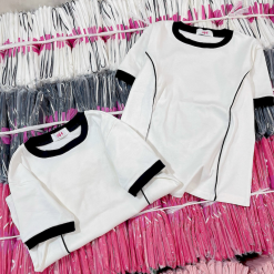 Áo Thun Nữ Cổ Tròn Baby Tee Trơn Viền Sọc Eo Mạc AH787 - AG1240