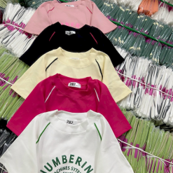 Áo Thun Nữ Cổ Tròn Baby Tee In Chữ Numbering Mạc AH787 - AG1241