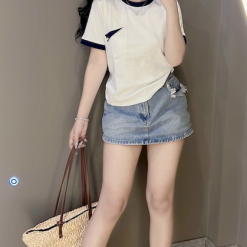 Áo Thun Nữ Cổ Tròn Baby Tee Phối Túi Giả Mini Mạc AH787 - AG1243