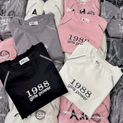 Áo Thun Nữ Cổ Tròn Baby Tee In Số 1988 Mạc AH787 - AG1245