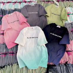 Áo Thun Nữ Cổ Tròn Baby Tee In Màu Loang Mạc AH787 - AG1246