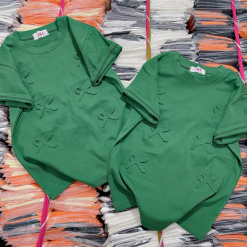 Áo Thun Nữ Cổ Tròn Baby Tee In Dập Nổi Hình Nơ Mạc AH787 - AG1249