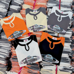 Áo Thun Nữ Cổ Tròn Baby Tee In Hình Cổ Khoét Giọt Nước Mạc AH787 - AG1255