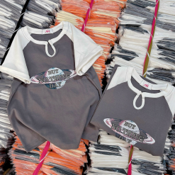 Áo Thun Nữ Cổ Tròn Baby Tee In Hình Cổ Khoét Giọt Nước Mạc AH787 - AG1255