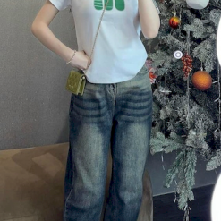 Áo Thun Nữ Cổ Tròn Baby Tee In Hình Trái Tim Mạc AH787 - AG1256