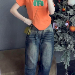 Áo Thun Nữ Cổ Tròn Baby Tee In Hình Trái Tim Mạc AH787 - AG1256