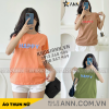 Áo Thun Nữ Cổ Tròn Form Vừa In Chữ Happy Size M(40-60kg) - AG1271