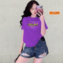 Áo Thun Nữ Cổ Tròn Form Vừa In Pretty Good Size M(40-60kg) - AG1275