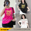 Áo Thun Nữ Cổ Tròn Form Vừa In Hình Gấu Pooh M(40-60kg) - AG1277