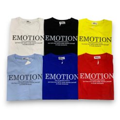 Áo Thun Nữ Cổ Tròn Form Vừa In Chữ EMOTION Size M(40-60kg) - AG1281