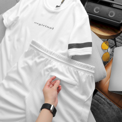 Quần Short Thun Nam Viền Sọc In Chữ Orgirinal - QB426