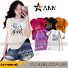 Áo Thun Nữ Cổ Tròn Form Vừa In Chữ Life Is Short Size M(40-60kg) - AG1286