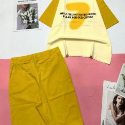 Đồ bộ quần lửng áo tay ngắn cổ tròn in số 7 - DBO4368