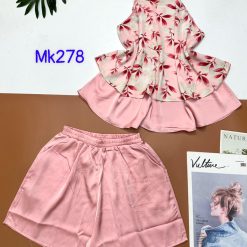 Đồ bộ mango siêu mát quần đùi trơn áo hai dây - DBO4370