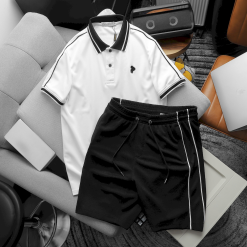 Set Bộ Nam Quần Short Áo Tay Ngắn thuê logo