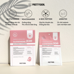 Mặt Nạ Prettyskin Glutathione 350 Màu Hồng Dưỡng Trắng Da Hộp 10miếng - 8809733215611
