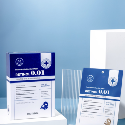 Mặt Nạ Prettyskin Retinol 0.01 Màu Xanh Đậm Tái Tạo Da Hộp 10miếng - 8809733215628