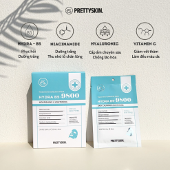Mặt Nạ Prettyskin Hydra B5 Màu Xanh Nhạt Phục Hồi Da Hộp 10miếng - 8809733215635