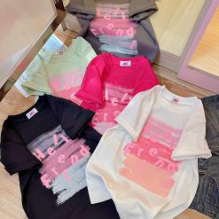 Áo thun nữ cổ tròn Baby Tee ôm body từ 35kg - 55kg in chữ hello friend - AG1287