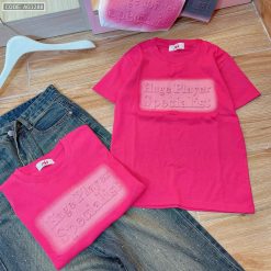 Áo thun nữ cổ tròn Baby Tee ôm body từ 35kg - 55kg in chữ nổi - AG1288