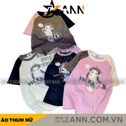 Áo thun nữ Baby Tee ôm body từ 35kg - 55kg in hình bé gái - AG1291