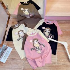 Áo thun nữ Baby Tee ôm body từ 35kg - 55kg in hình bé gái - AG1291