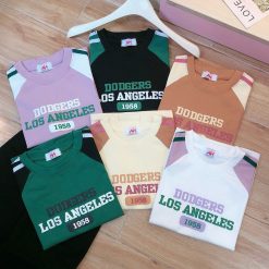 Áo thun nữ Baby Tee phối tay raglan cổ tròn ôm body từ 35kg - 55kg - AG1293