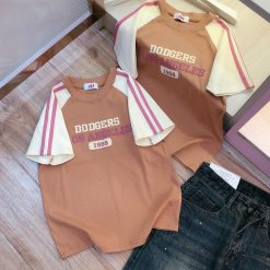 Áo thun nữ Baby Tee phối tay raglan cổ tròn ôm body từ 35kg - 55kg - AG1293