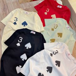 Áo thun nữ Baby Tee ôm body từ 35kg - 55kg in hình lá bài - AG1298