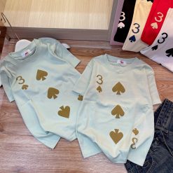 Áo thun nữ Baby Tee ôm body từ 35kg - 55kg in hình lá bài - AG1298