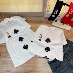 Áo thun nữ Baby Tee ôm body từ 35kg - 55kg in hình lá bài - AG1298