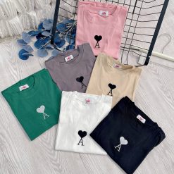 Áo thun nữ Baby Tee ôm body từ 35kg - 55kg in hình trái tim chữ A - AG1300