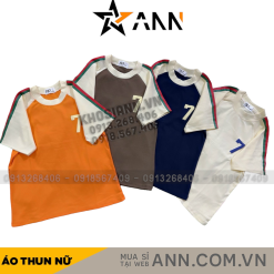 Áo thun nữ Baby Tee ôm body từ 35kg - 55kg in số 7 bên trái ngực - AG1301