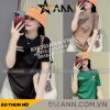 Áo Thun Nữ Cổ Tròn In Chữ hai bên form vừa size M(40-60kg) - AG1309