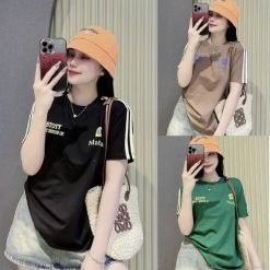 Áo Thun Nữ Cổ Tròn In Chữ hai bên form vừa size M(40-60kg) - AG1309