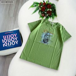 Áo Thun Nữ Cổ Tròn In Hình Chiếc Thuyền form vừa size M(40-60kg) - AG1312