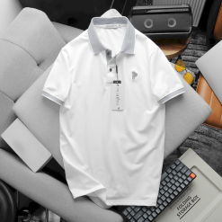 Áo Thun Nam Cổ Bẻ Pack Hourse Viền Bo Sọc Nhuyễn Thêu Logo (Có size 3x) - CS222