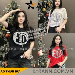 Áo Thun Nữ Cổ Tròn Thuê Hình form vừa size M(40-60kg) - AG1313