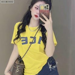 Áo Thun Nữ Cổ Tròn In Chữ ICE form vừa size M(40-60kg) - AG1314