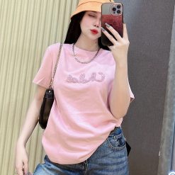 Áo Thun Nữ Cổ Tròn Thuê Chữ I AM GREAT form vừa size M(40-60kg) - AG1318