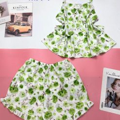 Đồ bộ mango quần đùi áo hai dây có nơ - DBO4379