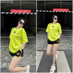 Đồ bộ quần đùi áo tay ngắn thuê hình đầu gấu bears - DBO4382