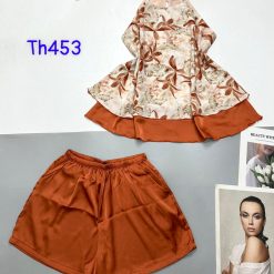 Đồ bộ mango quần đùi trơn áo hai dây siêu mát - DBO4385