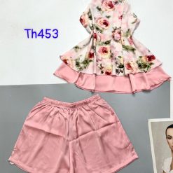 Đồ bộ mango quần đùi trơn áo hai dây siêu mát - DBO4385