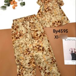 Đồ bộ mango mặc nhà quần dài áo sát nách bèo chổ chữ v - DBO4391